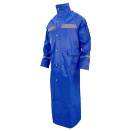 Bulk order thickened sanitation workers long coat raincoat custom-made waterproof long coat reflective strip blue raincoat supplier ISO 22958:2005 , Certification Requirements SKRT057 Bulk order thickened sanitation workers long coat raincoat custom-made waterproof long coat reflective strip blue raincoat supplier ISO 22958:2005 , Certification Requirements SKRT057